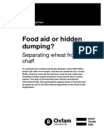 Food Aid or Hidden Dumping? Separating Wheat From Chaff