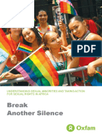 Break Another Silence: Understanding Sexual Minorities and Taking Action For Sexual Rights in Africa