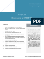 Developing A HACCP Plan