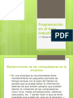 Programación en El Área Industrial