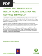 Sexual and Reproductive Health and Rights Education and Services in Pakistan