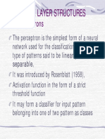 Iv. Single Layer Structures: 4.1. Perceptrons