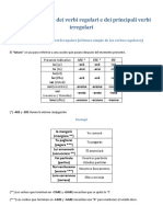 20) Il Futuro Semplice Dei Verbi Regolari e Dei Principali Verbi Irregolari PDF