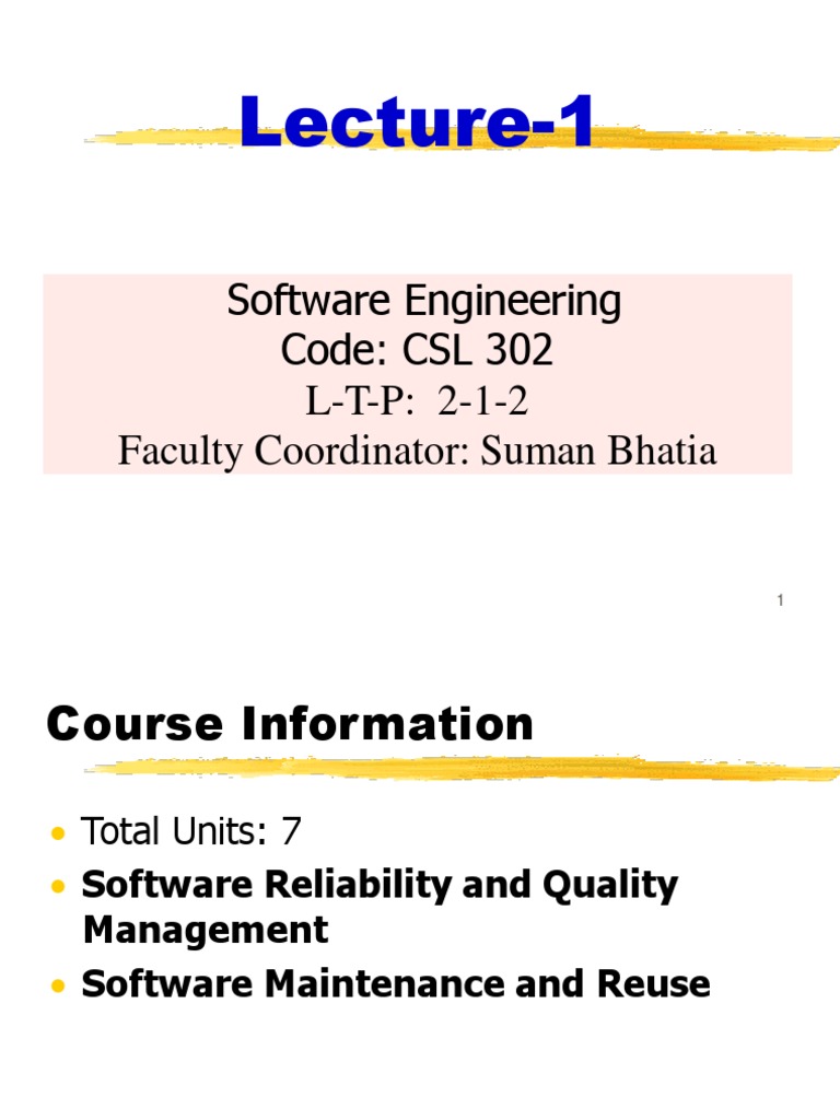 Software Engineering Course Overview | PDF | Object Oriented ...