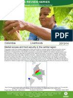 Livelihoods in Colombia: Evaluation of Market Access and Food Security in The Central Region