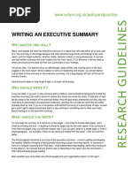 Writing An Executive Summary