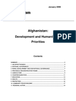 Afghanistan: Development and Humanitarian Priorities