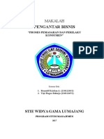 Makalah Bab X Pengantar Bisnis - PROSES PEMASARAN DAN PERILAKU KONSUMEN