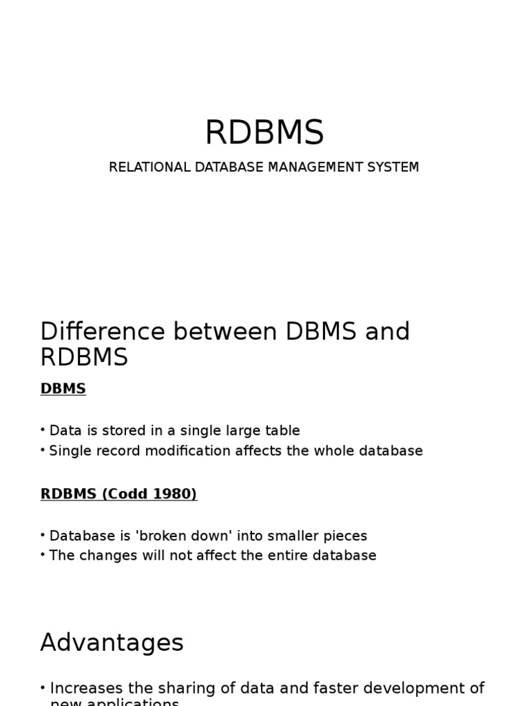 RDBMS | PDF
