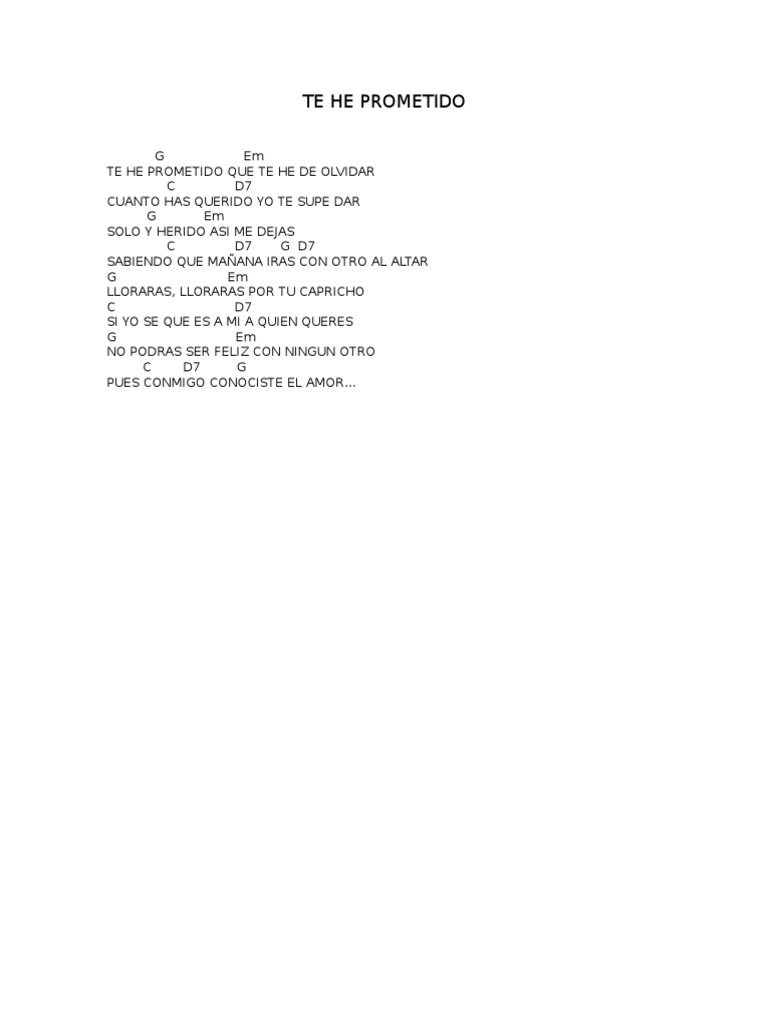 Te He Prometido Sol Mayor Pdf