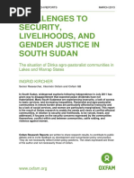 Challenges To Security, Livelihoods, and Gender Justice in South Sudan