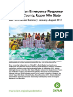 South Sudan Emergency Response in Maban County, Upper Nile State: Mid-Term Review Summary, January-August 2012