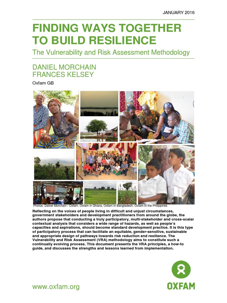 Finding Ways Together To Build Resilience: The Vulnerability and Risk ...