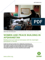 Women and Peace Building in Afghanistan: Building Local and National-Level Peace With The Meaningful Participation of Women