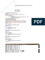 Computer Programming Hw2 Solutions