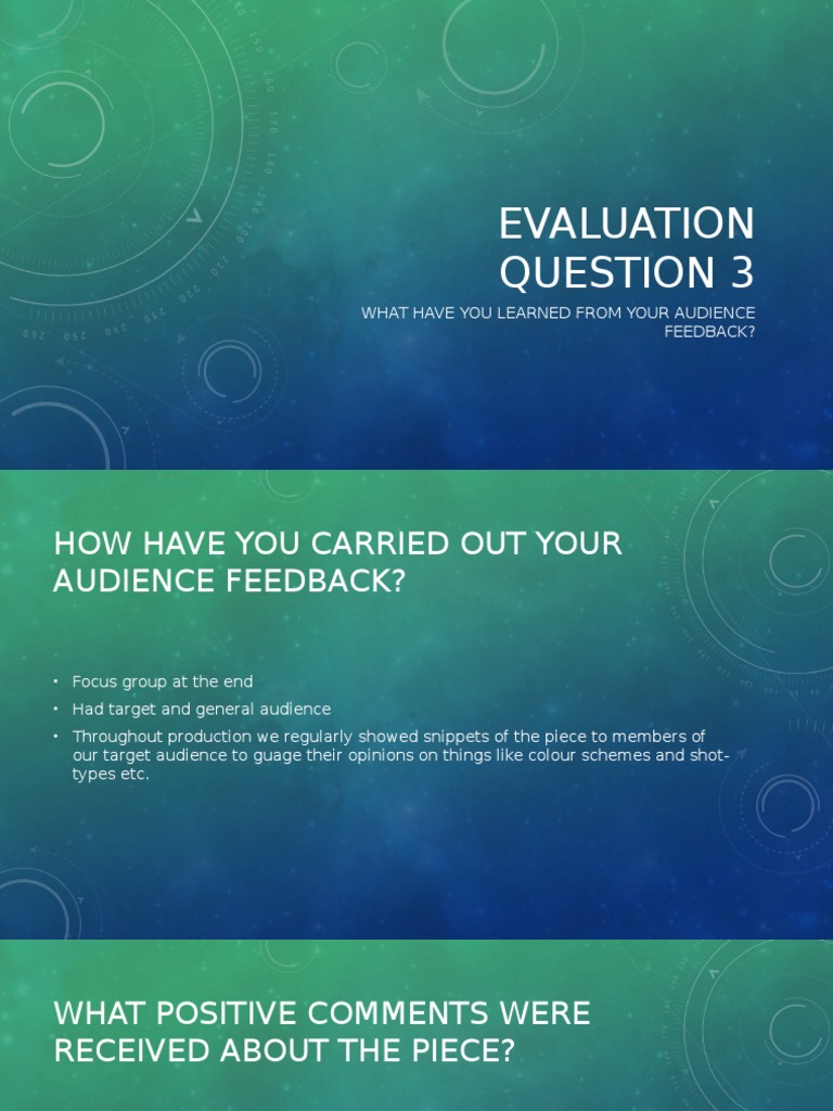 Evaluation Question 3 | PDF | Career & Growth | Social Science