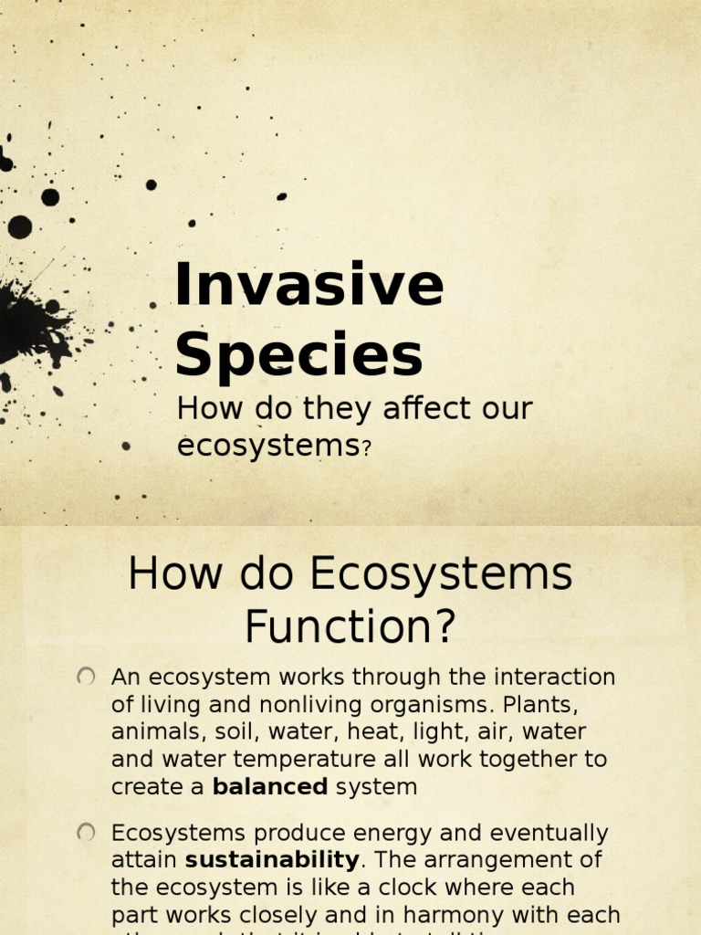 Impact of Invasive Species on Ecosystems | PDF | Invasive Species ...