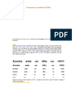 Formatarea Textului in HTML