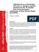 From Moratorium To A Convention On Small Arms: A Change in Politics and Practices For The 15 Member Countries of The Economic Community of West African States (ECOWAS)