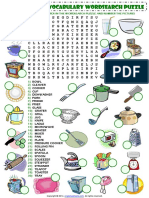 In the Kitchen Vocabulary Esl Wordsearch Puzzle Worksheet