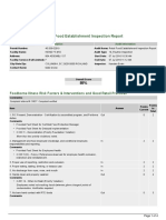 Retail Food Establishment Inspection Report: Foodborne Illness Risk Factors & Interventions and Good Retail Practices