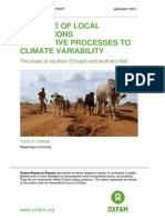 The Role of Local Institutions in Adaptive Processes To Climate Variability: The Cases of Southern Ethiopia and Southern Mali