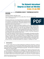 Design of A Standing-Wave Thermoacoustic Engine: Catherine Gardner and Chris Lawn