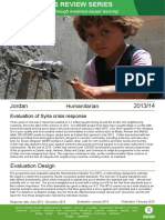 Humanitarian Quality Assurance - Jordan: Evaluation of Syria Crisis Response