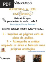 Material de Apoio Para Introdução Aula 3 Minicurso Aprenda a Ler Em Grego