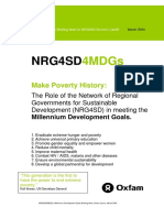 Make Poverty History: The role of the Network of Regional Governments for Sustainable Development (NRG4SD) in meeting the Millennium Development Goals
