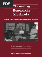 Choosing Research Methods