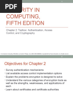 CFS 105 Digital Security Chapter 2 Toolbox Authentication, Access Control, and Cryptography