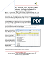 A Comparison of Discrete Event Simulation and Excel Spreadsheets Methods For Optimizing Factory Layout and Operations