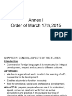 Annex I Order of March 17th, 2015