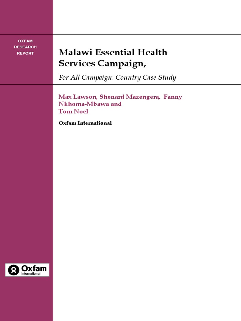 Malawi Essential Health Services Campaign: Country Case Study | PDF
