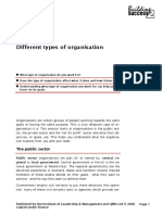 Different Types of Organisation PDF