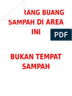 Dilarang Buang Sampah Di Area Ini