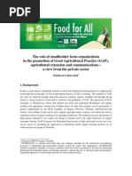 Download The role of smallholder farm organizations in the promotion of Good Agricultural Practice GAP agricultural extension and communications  a view from the private sector by Asian Development Bank SN34089102 doc pdf