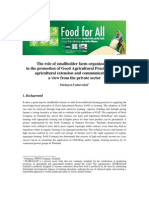 Download The role of smallholder farm organizations in the promotion of Good Agricultural Practice GAP agricultural extension and communications  a view from the private sector by Asian Development Bank SN34089102 doc pdf