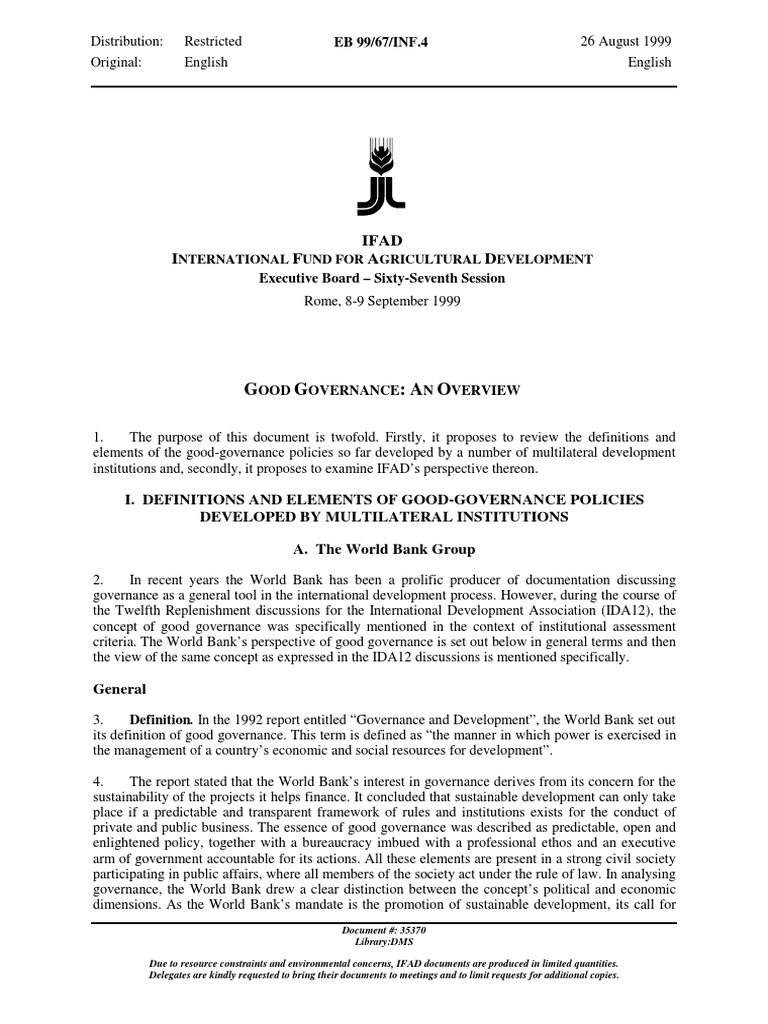 Good Governance Pdf Pdf Good Governance Governance
