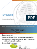 English Ii: Information System