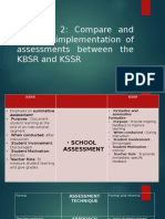 Question 2: Compare and Contrast Implementation of Assessments Between The KBSR and KSSR