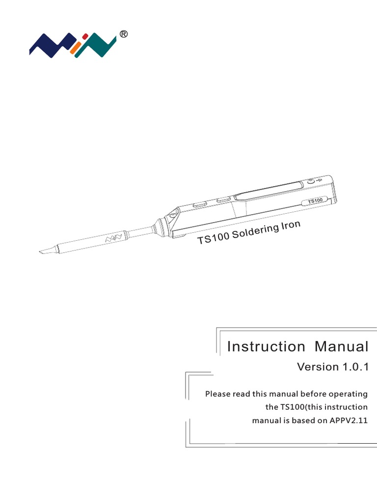 TS100 Soldering Iron User Manual | PDF | Soldering | Electrical Connector