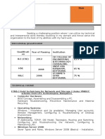 Networking Resumes Format