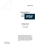 Statistical Methods For Material Characterization and Qualification