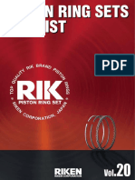 Riken Piston Ring Sets Size List Vol20