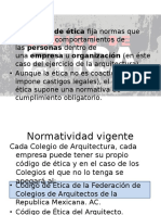 Código de Ética en Arquitectura