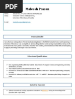 My CV for GSoC