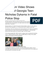 Dashcam Video Shows Death of Georgia Teen Nicholas Dyksma in Fatal Police Stop