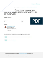 La Línea Melódica de La Entonación Declarativa e Interrogativa en Español